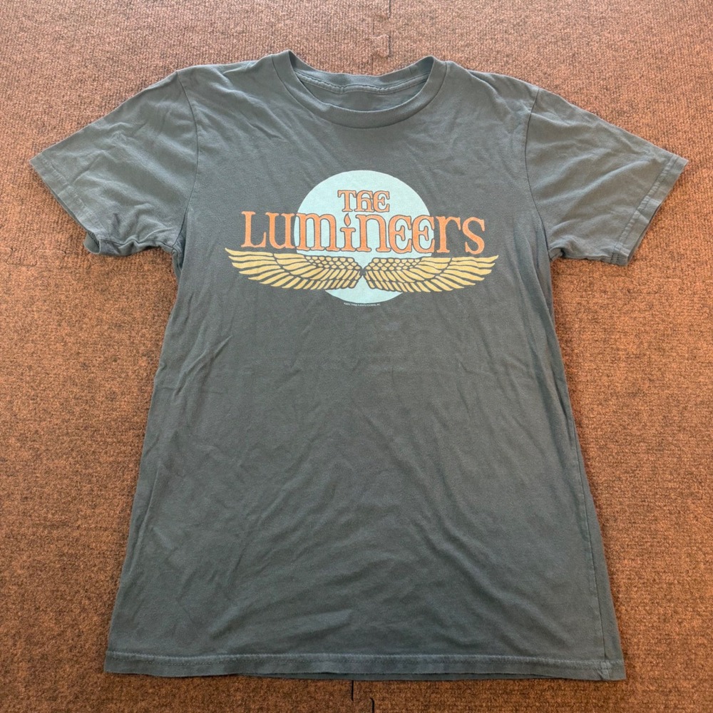 The Lumineers Band Graphic T-Shirt Gray Short Sleeve 2022 Tour Concert Tee Small